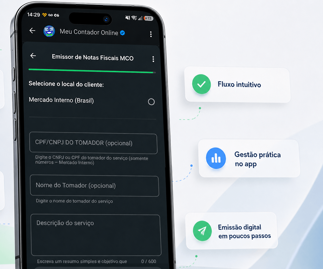 Emissor de Notas Fiscais MCO pelo WhatsApp