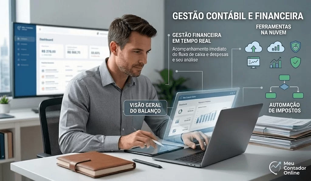 Como é feita a gestão contábil e financeira por um contador online? - Meu Contador Online