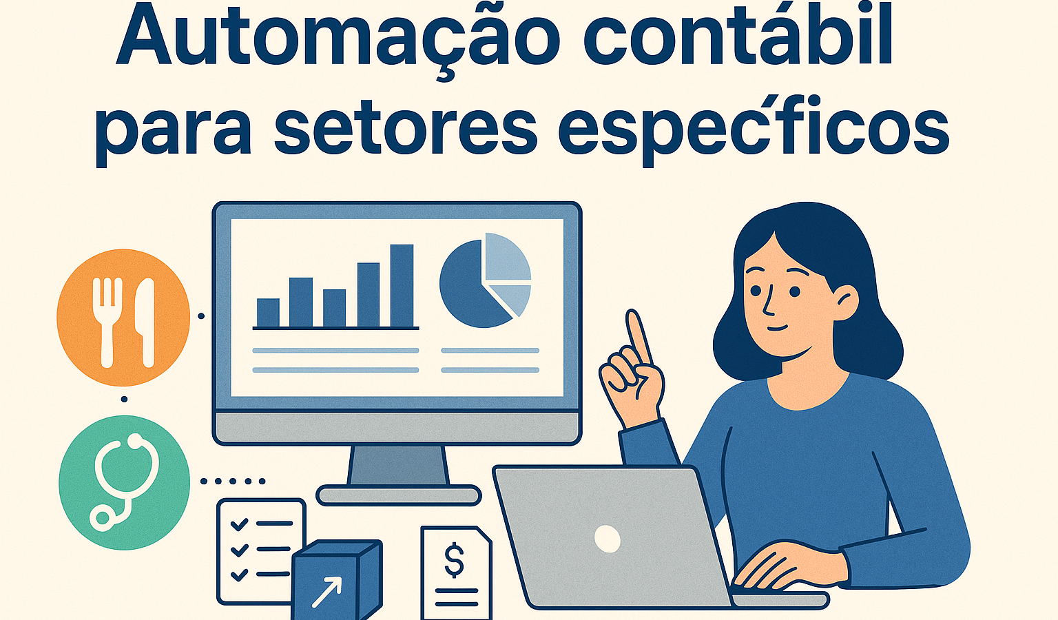 Automação contábil para restaurantes, clínicas e e-commerce: como simplificar notas, estoque e relatórios fiscais - Meu Contador Online