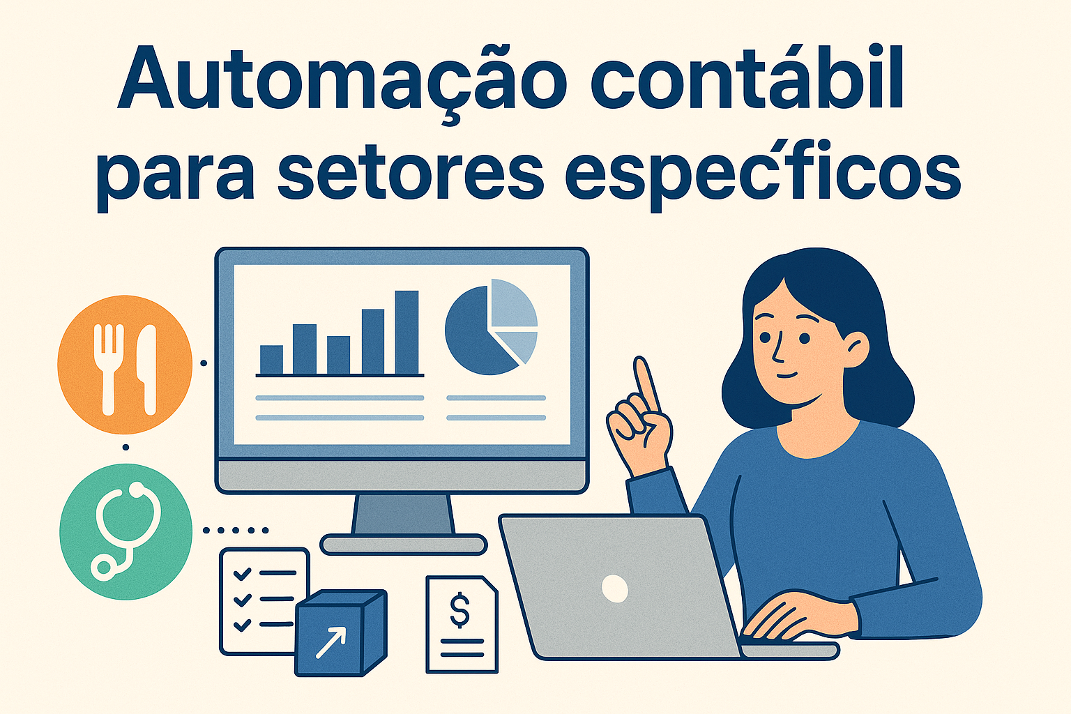 Automação contábil para restaurantes, clínicas e e-commerce: como simplificar notas, estoque e relatórios fiscais - Meu Contador Online