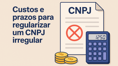 Custos e prazos para regularizar um CNPJ irregular - Meu Contador Online