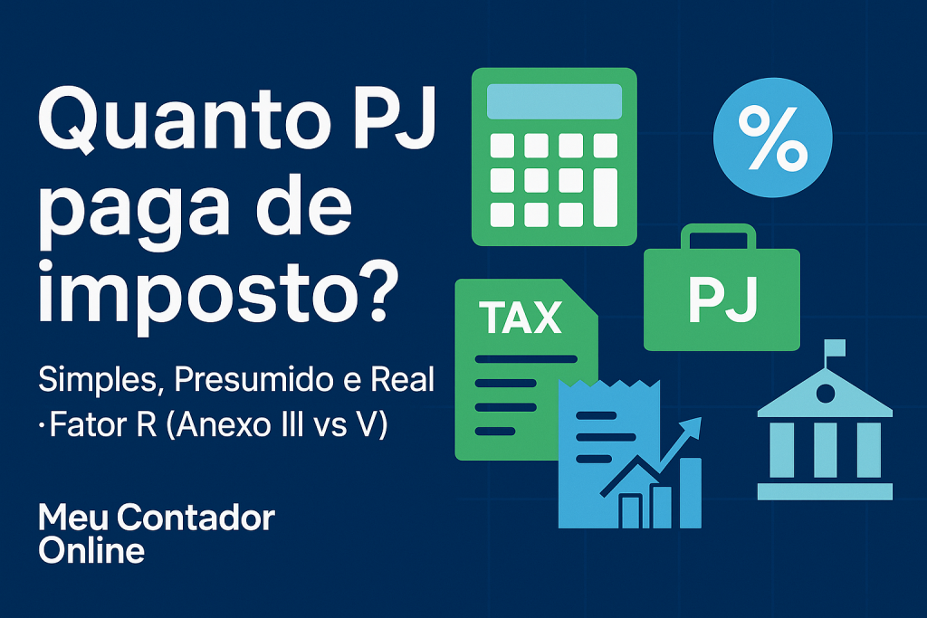 Quanto PJ paga de imposto? De 6% a 13,33%. - Meu Contador Online