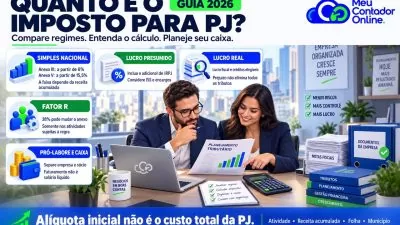 Quanto é o imposto para PJ? - Meu Contador Online
