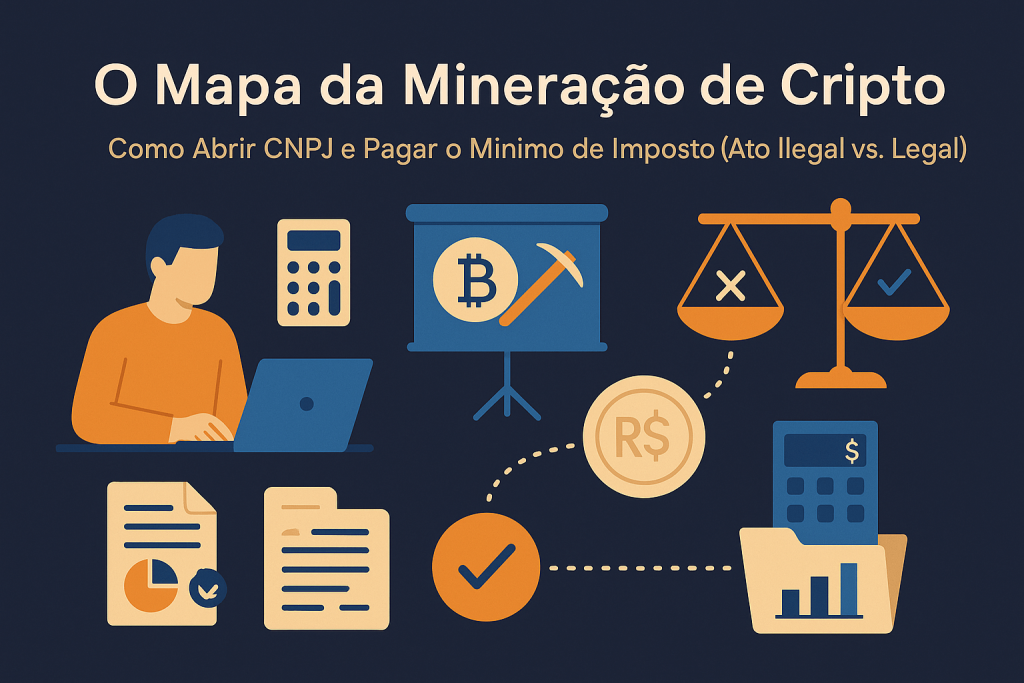 O Mapa da Mineração de Cripto: Como Abrir CNPJ e Pagar o Mínimo de Imposto (Ato Ilegal vs. Legal) - Meu Contador Online