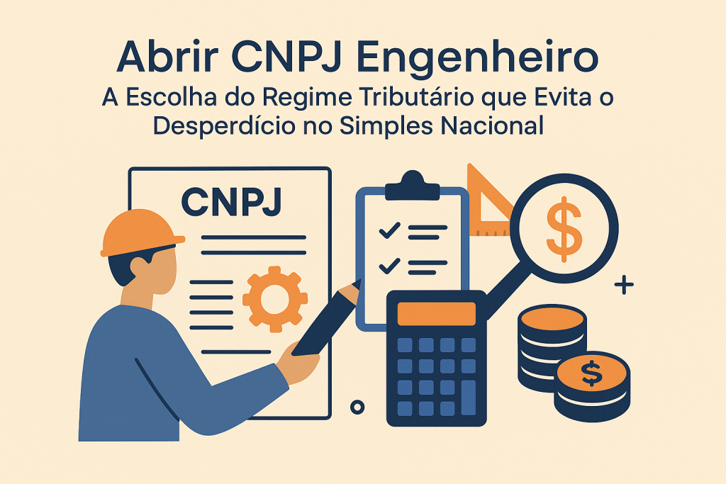 Abrir CNPJ Engenheiro: A Escolha do Regime Tributário que Evita o Desperdício no Simples Nacional - Meu Contador Online