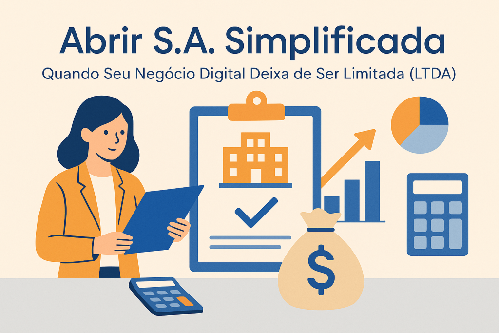 Abrir S.A. Simplificada: Quando Seu Negócio Digital Deixa de Ser Limitada (LTDA) - Meu Contador Online