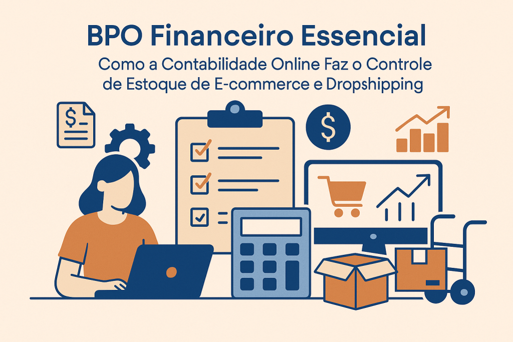 BPO Financeiro Essencial: Como a Contabilidade Online Faz o Controle de Estoque de E-commerce e Dropshipping - Meu Contador Online