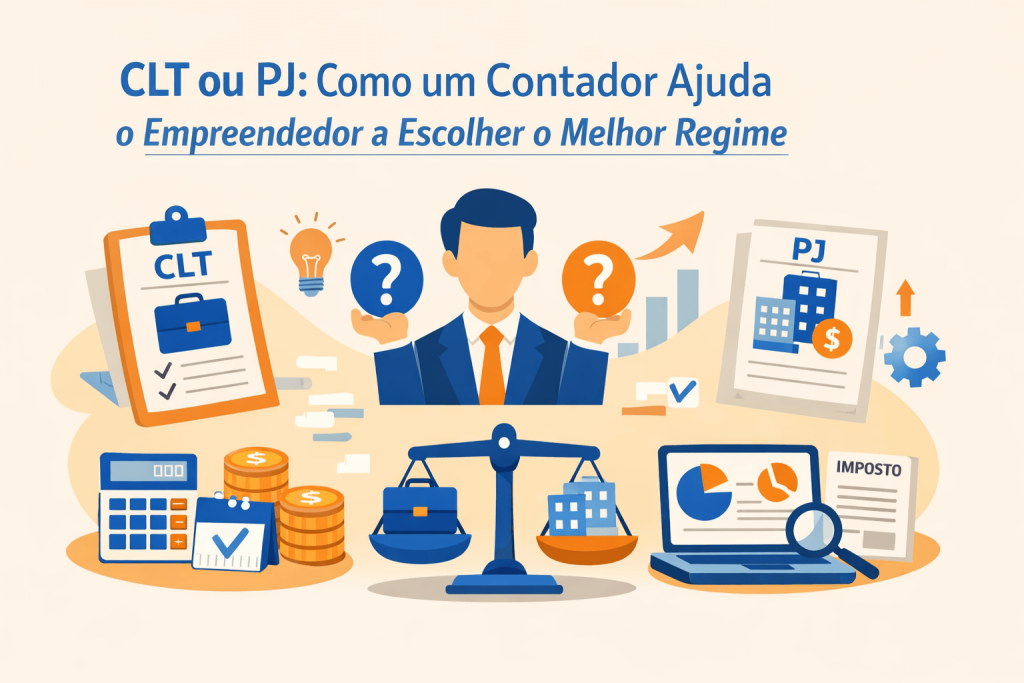 CLT ou PJ: Como um Contador Ajuda o Empreendedor a Escolher o Melhor Regime - Meu Contador Online