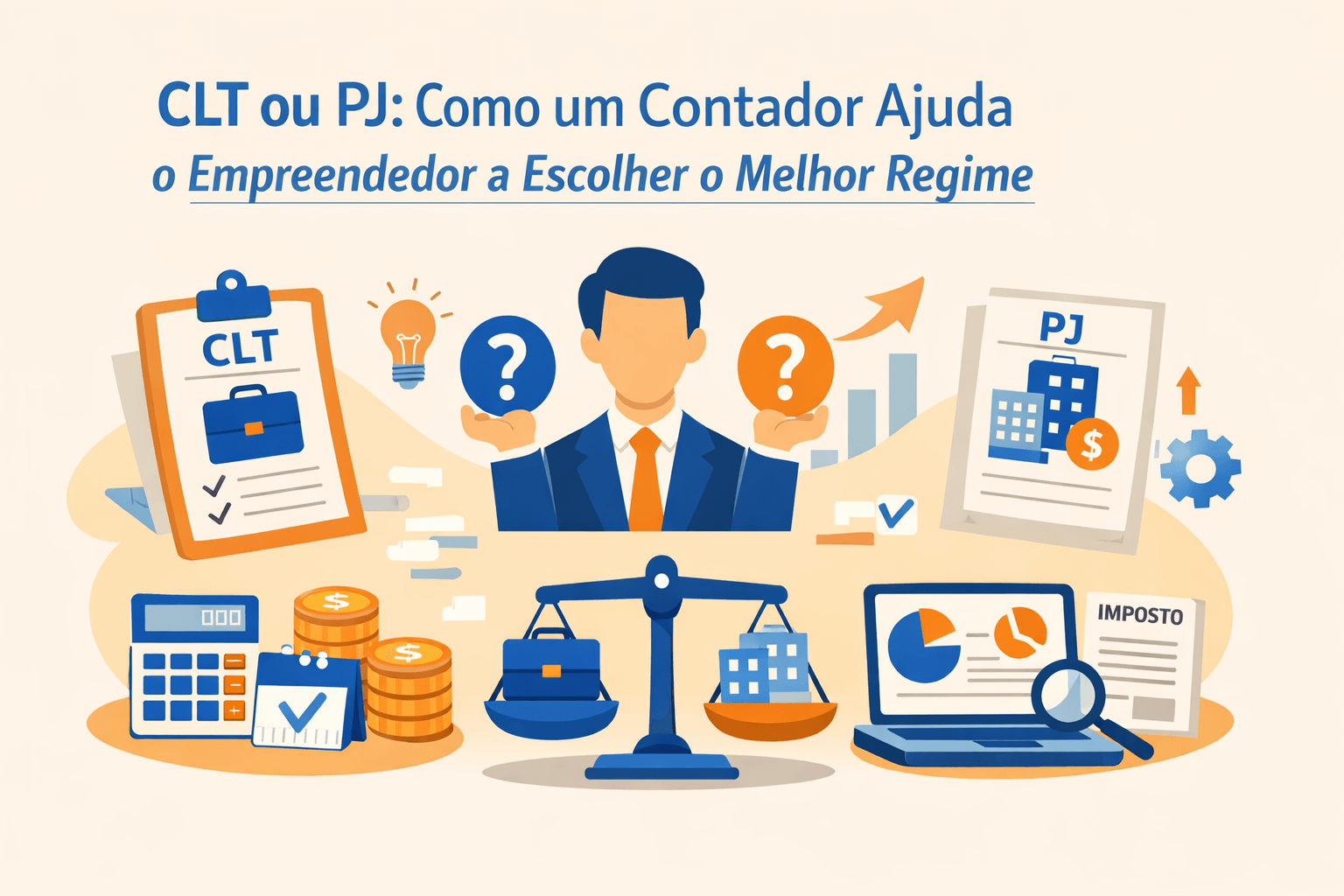 CLT ou PJ: Como um Contador Ajuda o Empreendedor a Escolher o Melhor Regime - Meu Contador Online