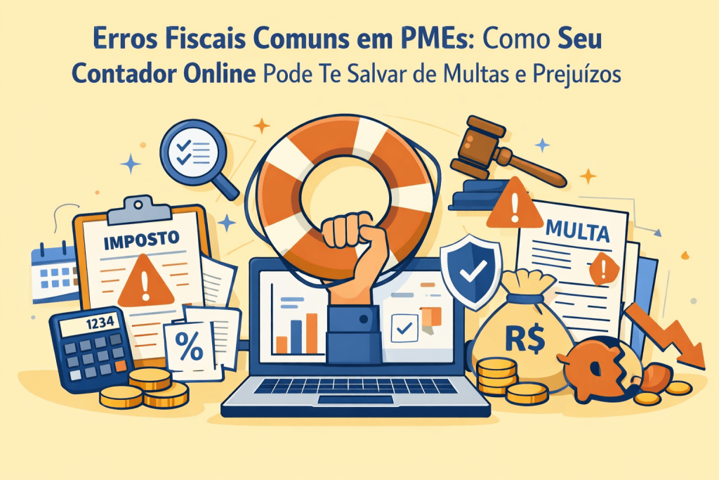 Erros Fiscais Comuns em PMEs: Como Seu Contador Online Pode Te Salvar de Multas e Prejuízos - Meu Contador Online