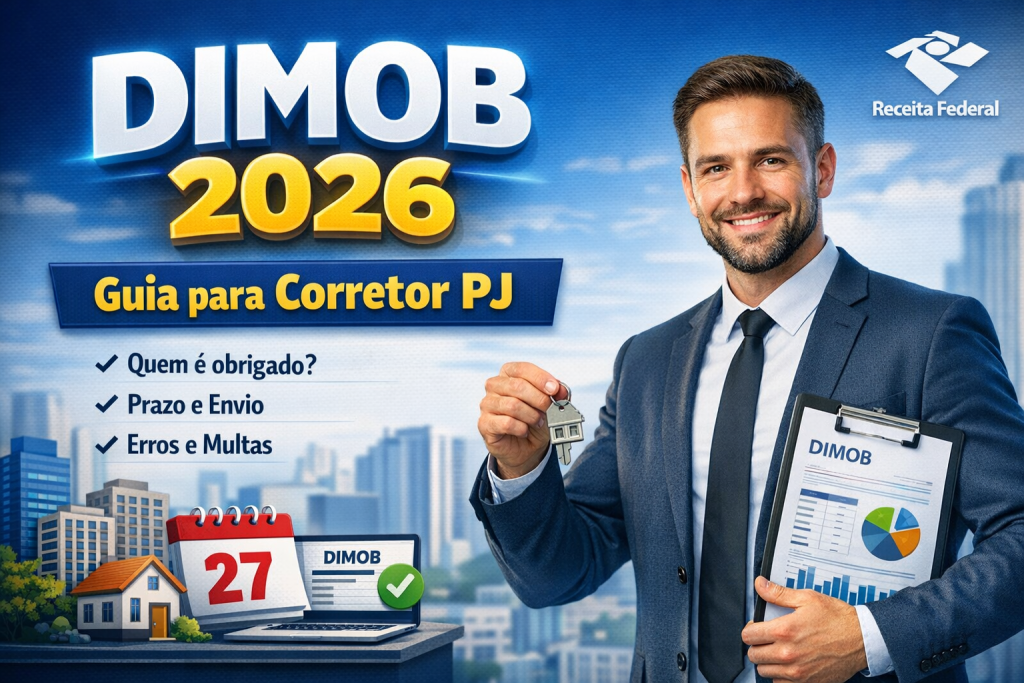 DIMOB 2026 para corretor PJ: guia completo (prazo, obrigatoriedade e envio sem dor de cabeça) - Meu Contador Online