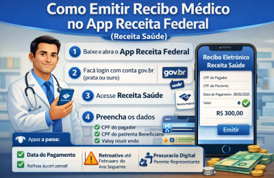 Como emitir recibo médico no app Receita Federal (Receita Saúde): passo a passo completo (2026) - Meu Contador Online