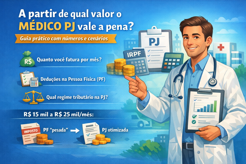 A partir de qual valor o médico PJ vale a pena? (guia prático com números e cenários) - Meu Contador Online