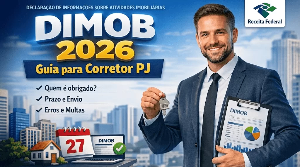 DIMOB 2026 para corretor PJ: guia completo (prazo, obrigatoriedade e envio sem dor de cabeça) - Meu Contador Online