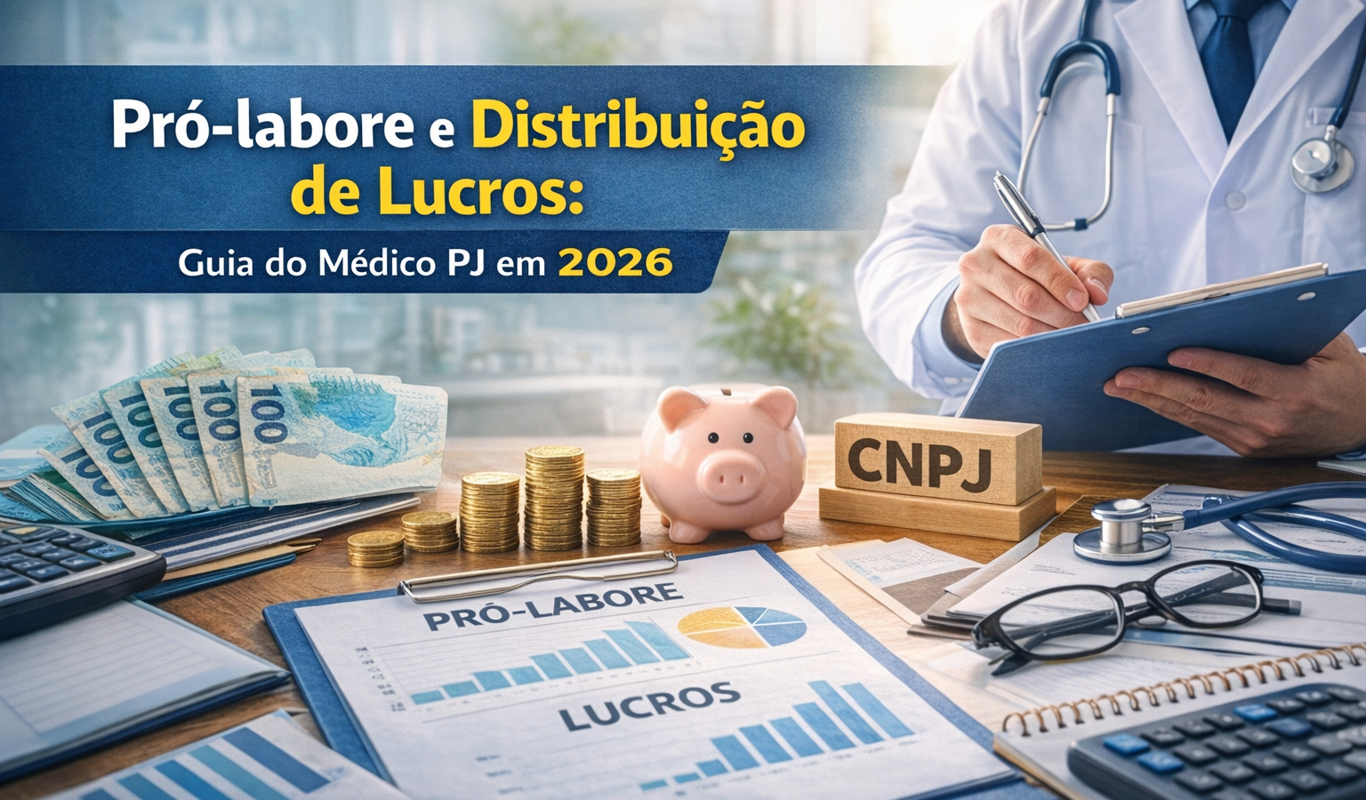 Pró-labore e distribuição de lucros: guia do médico PJ em 2026 - Meu Contador Online