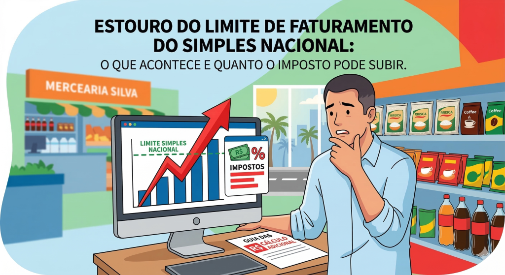 Estouro do limite de faturamento do Simples Nacional: o que acontece e quanto o imposto pode subir. - Meu Contador Online