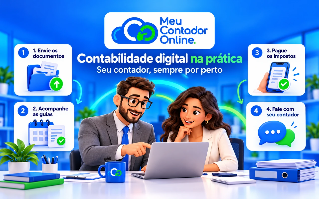 Contabilidade digital na prática: rotina e contador exclusivo - Meu Contador Online