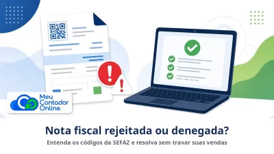 Nota fiscal rejeitada ou denegada? Entenda os códigos da SEFAZ e resolva sem travar suas vendas - Meu Contador Online