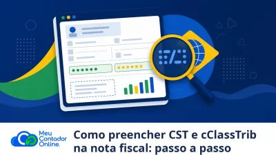 Como preencher CST e cClassTrib na nota fiscal: passo a passo para NF-e e NFS-e 2026 - Meu Contador Online