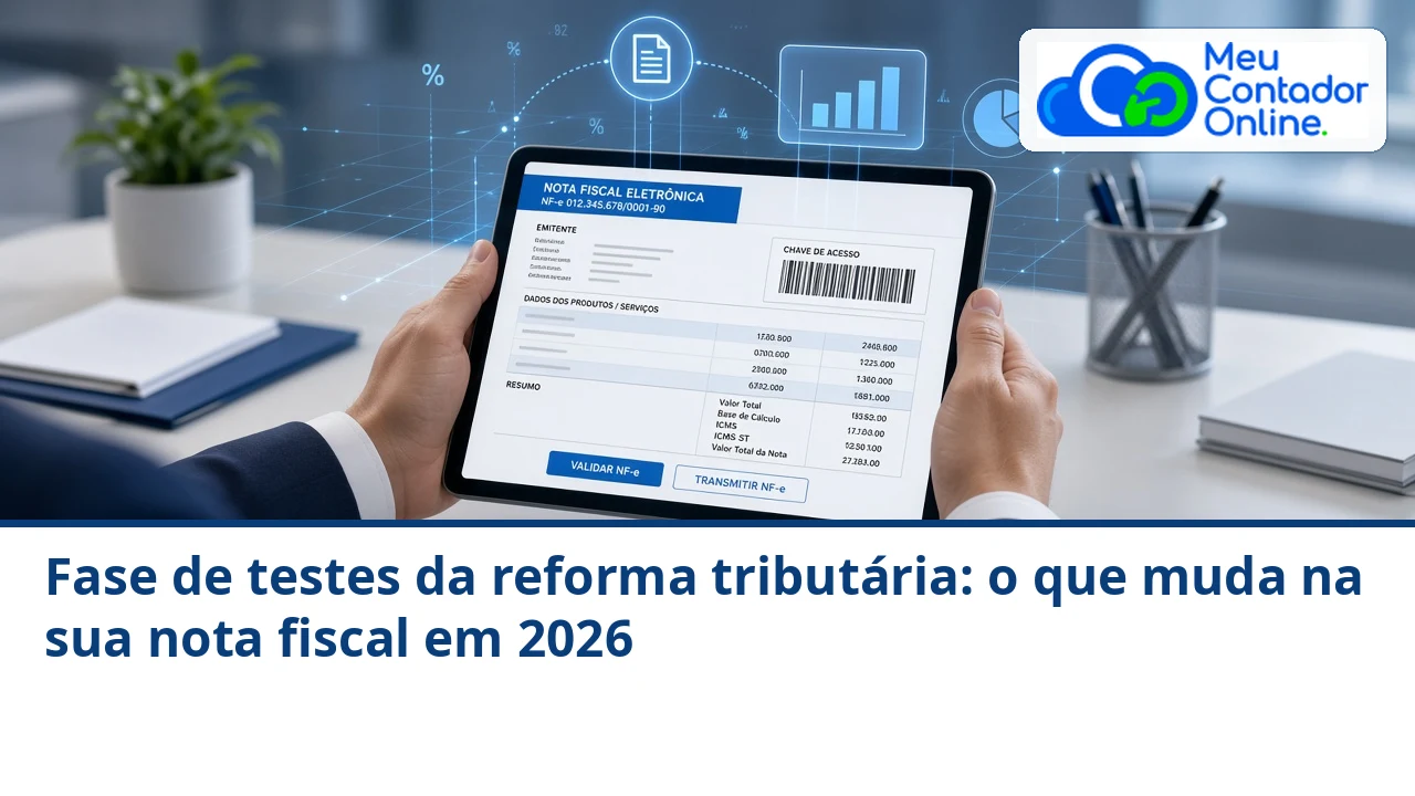 Fase de testes da reforma tributária: o que muda na sua nota fiscal em 2026 - Meu Contador Online
