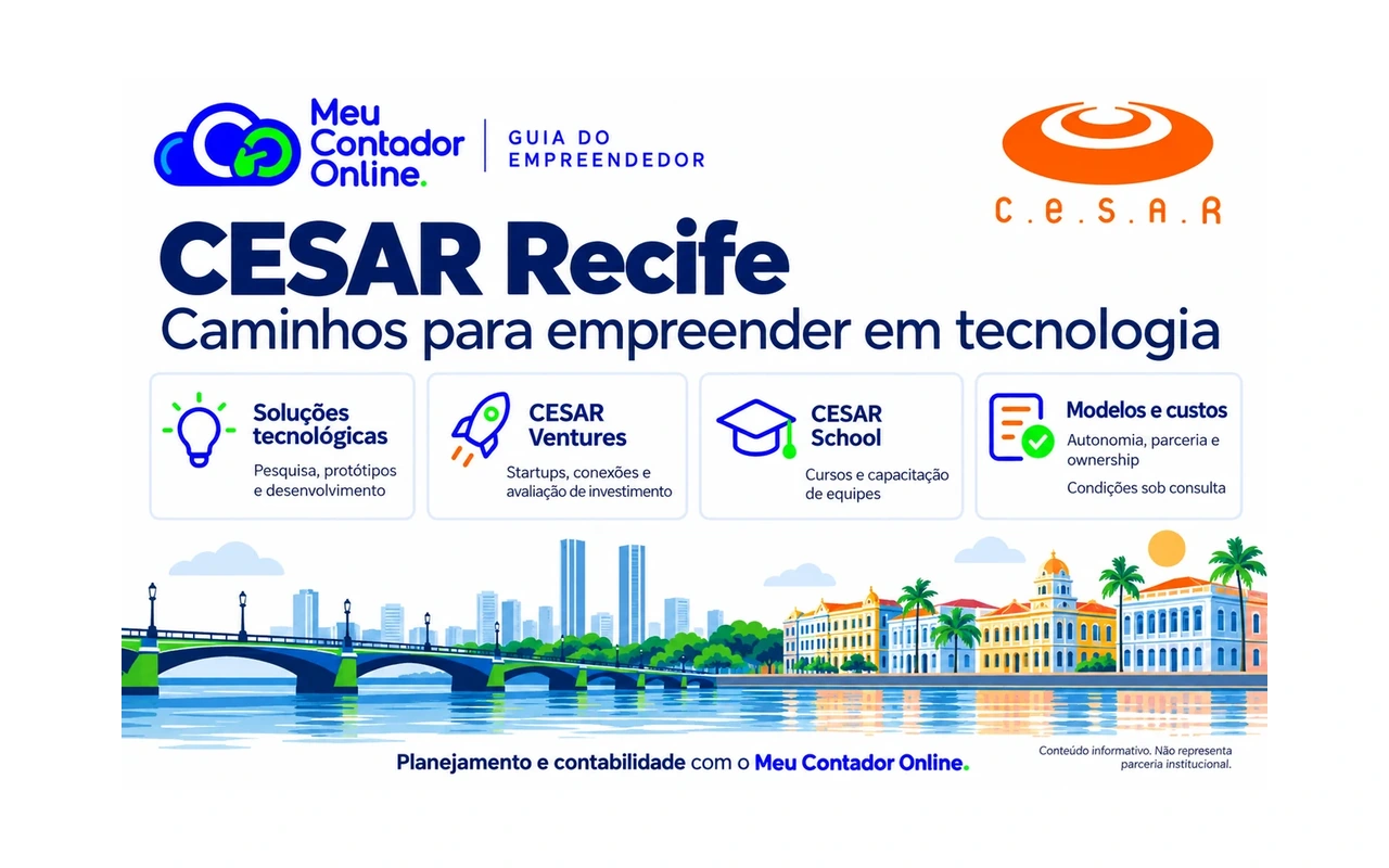 CESAR Recife: como empreender em tecnologia, buscar apoio e planejar os custos - Meu Contador Online