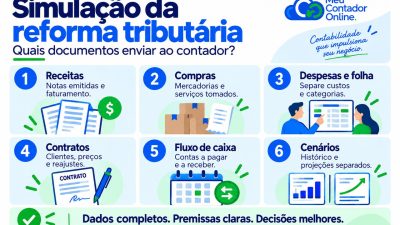 Simulação da reforma tributária: quais documentos enviar ao contador? - Meu Contador Online