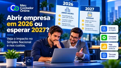 Abrir empresa em 2026 ou esperar 2027? Simples Nacional e custos - Meu Contador Online