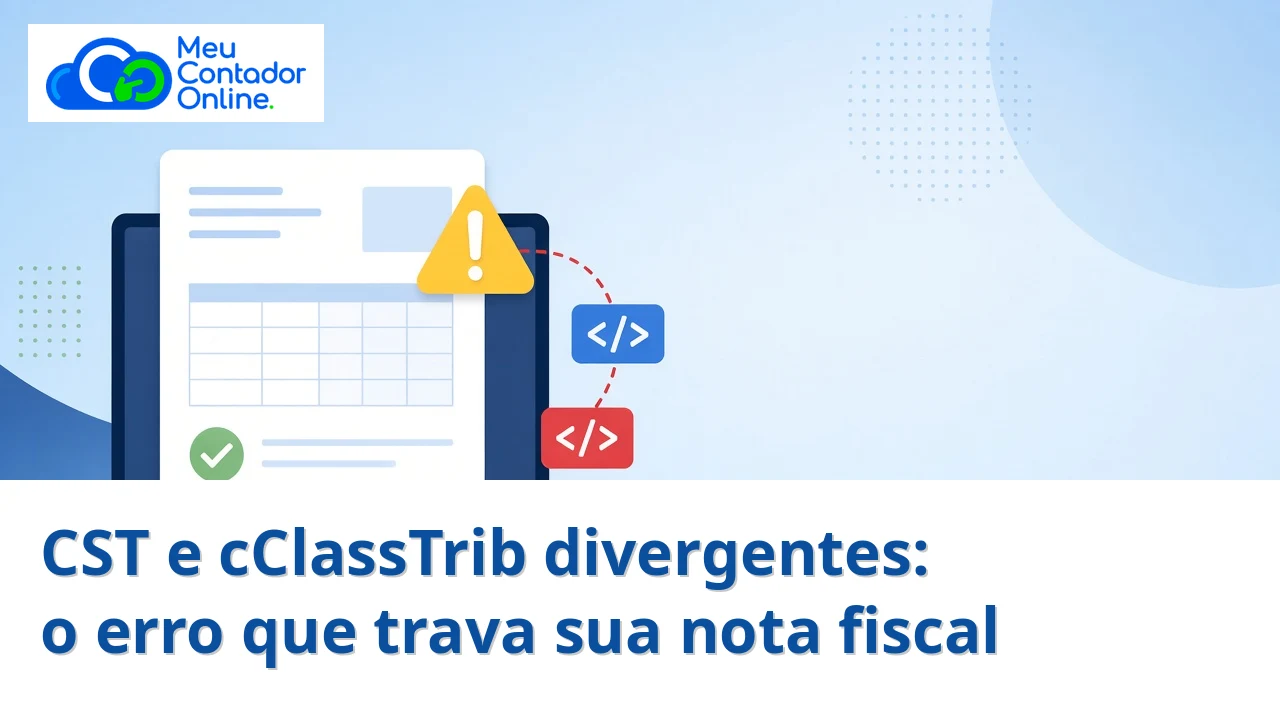 CST e cClassTrib divergentes: o erro que trava sua nota fiscal - Meu Contador Online