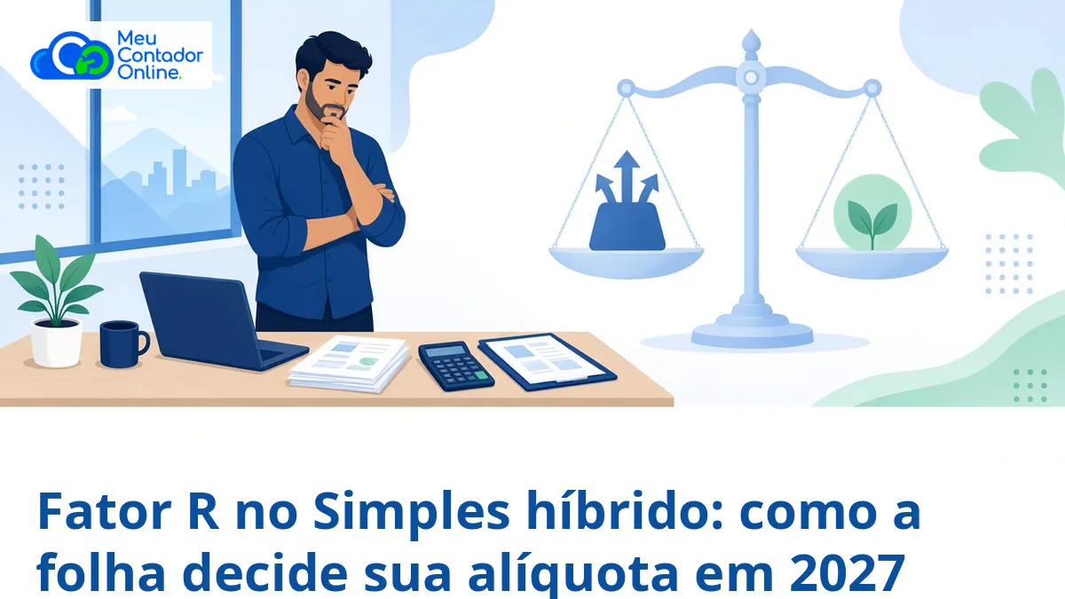 Fator R no Simples híbrido: como a folha de pagamento decide sua alíquota em 2027 - Meu Contador Online