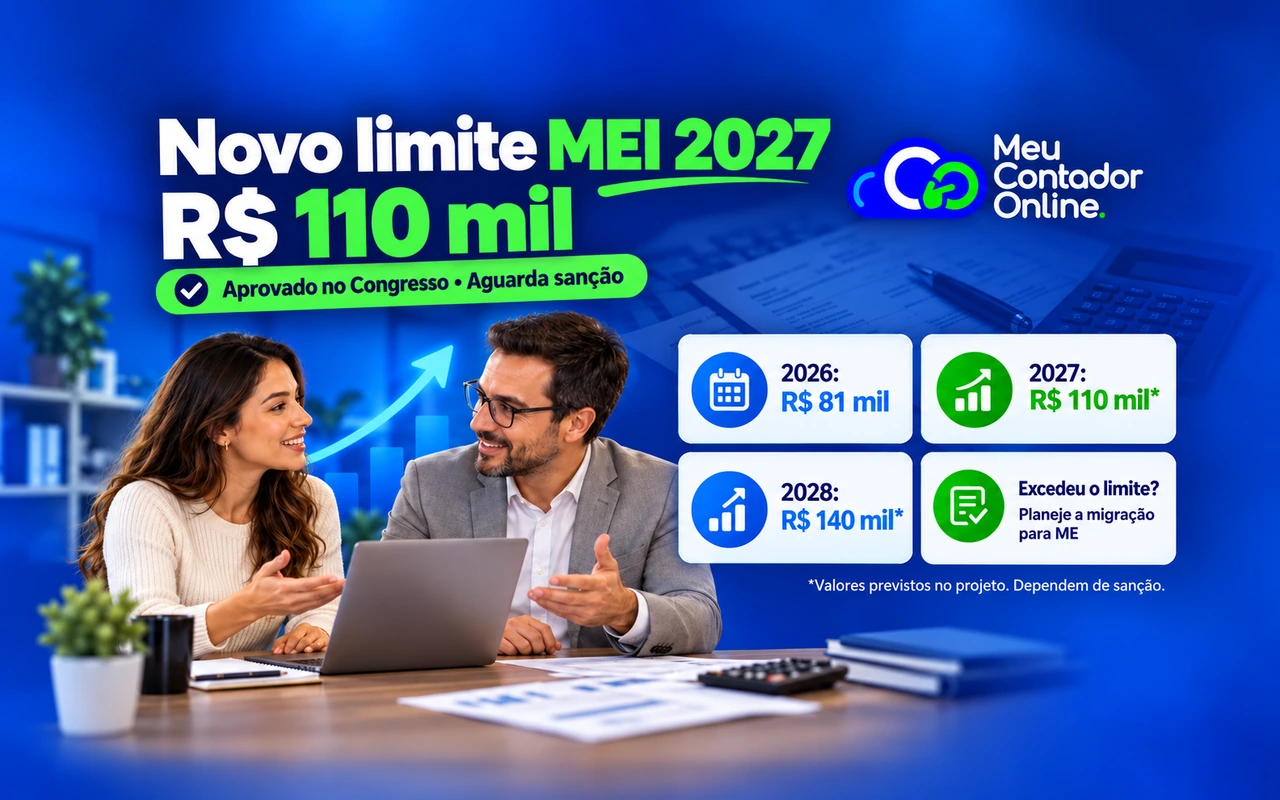Novo limite MEI 2027: R$ 110 mil aprovados; falta sanção - Meu Contador Online