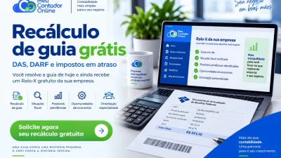 Recálculo de Guia Grátis: DAS, DARF e Impostos em Atraso - Meu Contador Online