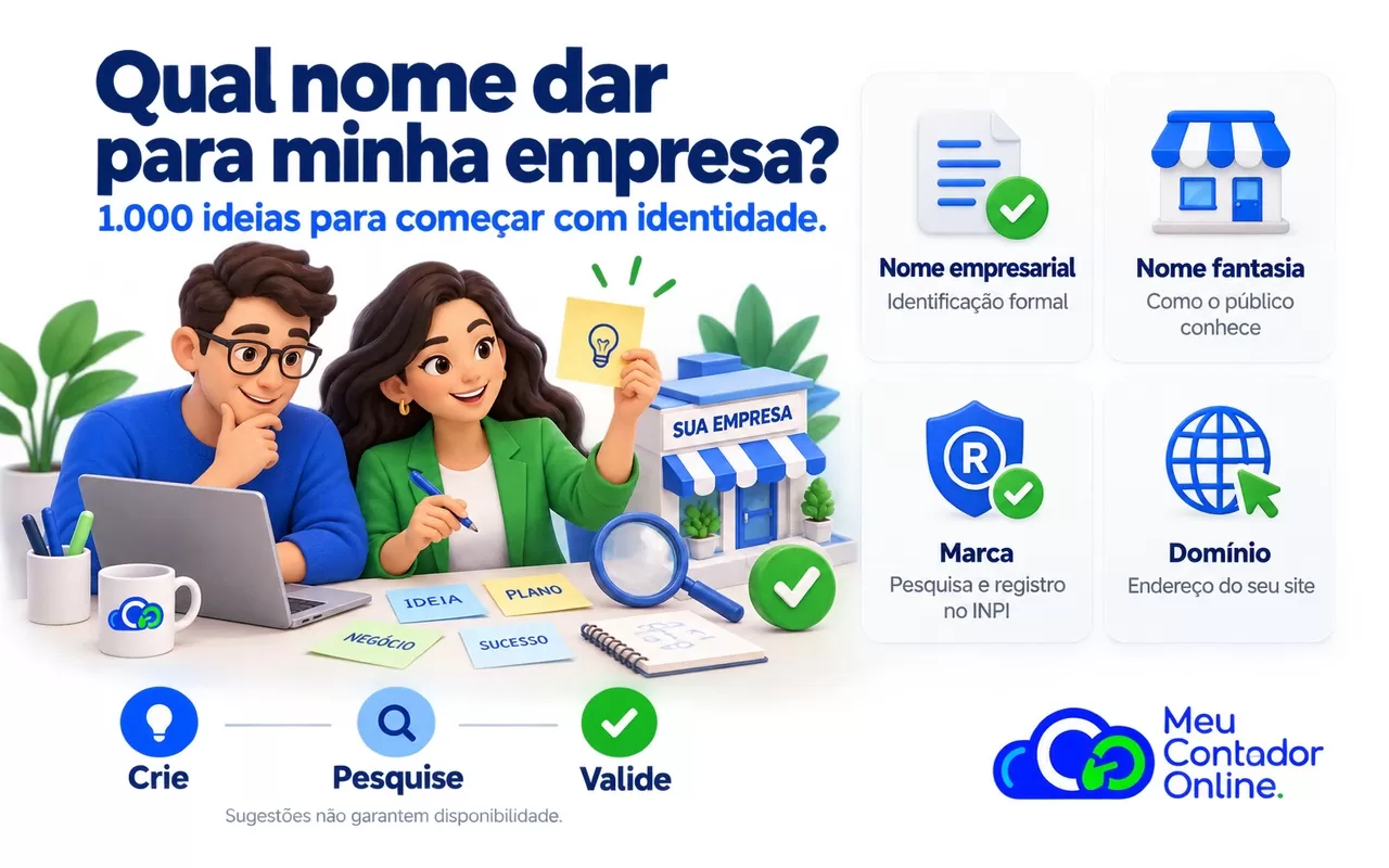 Qual nome dar para minha empresa? 1.000 sugestões e como escolher - Meu Contador Online