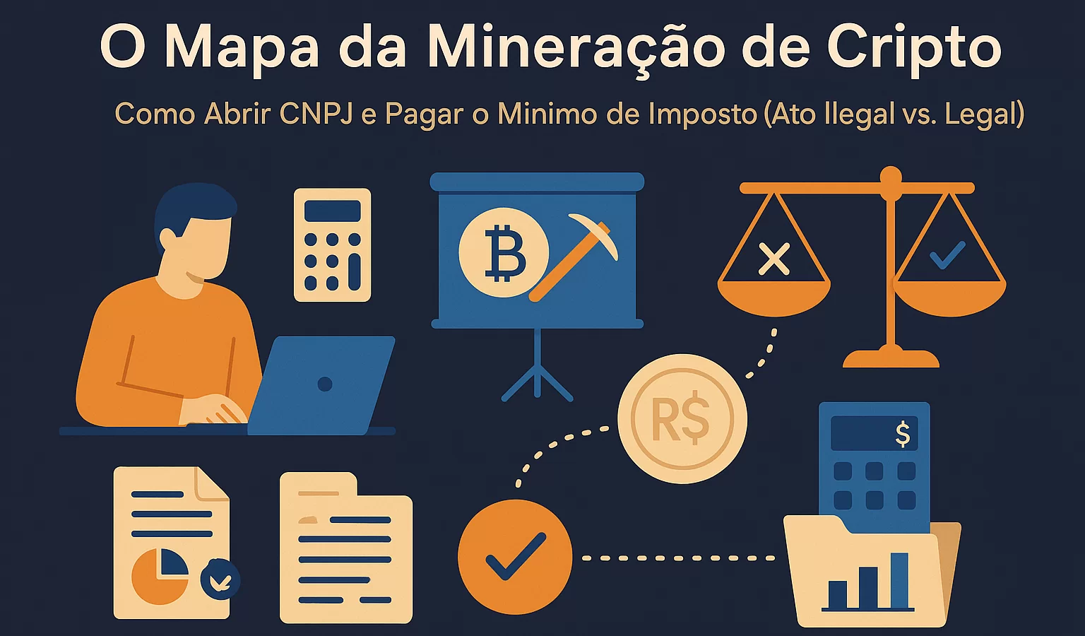 O Mapa da Mineração de Cripto: Como Abrir CNPJ e Pagar o Mínimo de Imposto (Ato Ilegal vs. Legal) - Meu Contador Online